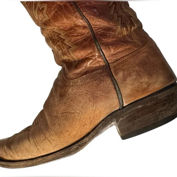 Vintage Lucchese N1547.54 Crayton Mad Dog Snip Toe Men’s 10 EE Cowboy Boots - Picture 10 of 16